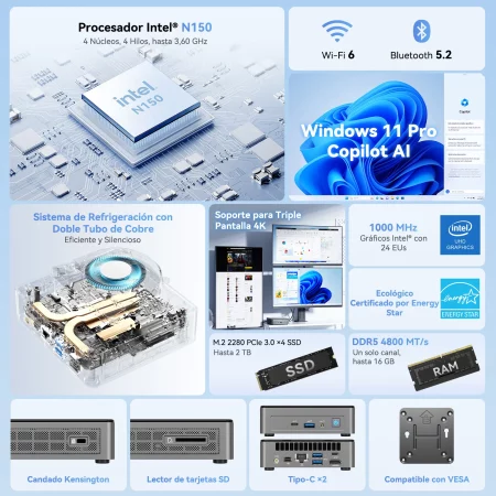 Características Principales del GEEKOM Air12 Mini PC